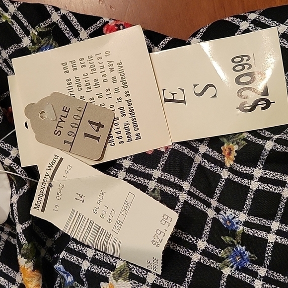 VTG ELISABETH 1980s Floral Cottage Prairie Land Girl 2Fer Shirt Dress - Picture 12 of 12